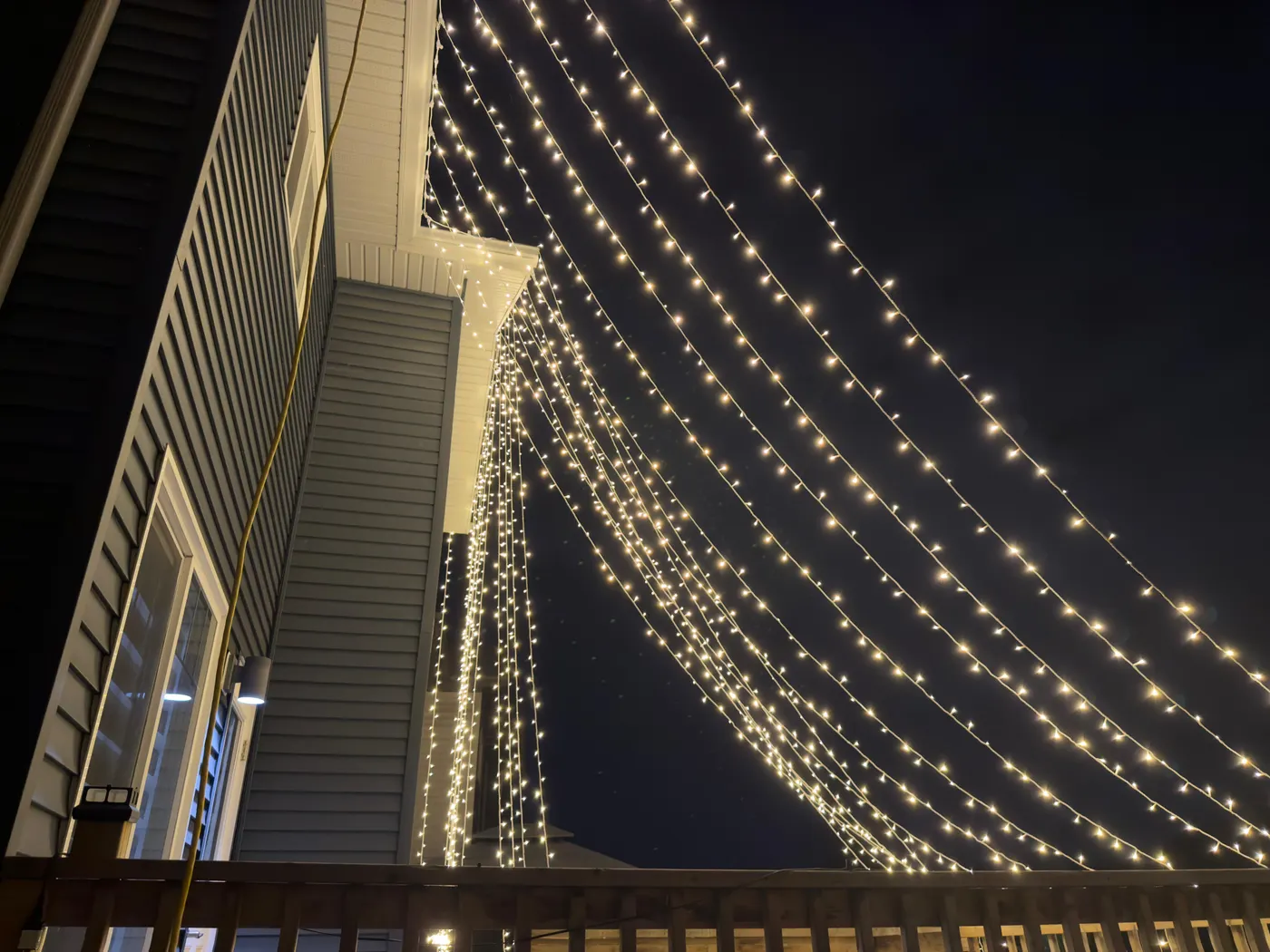 Door Drape Lights installation